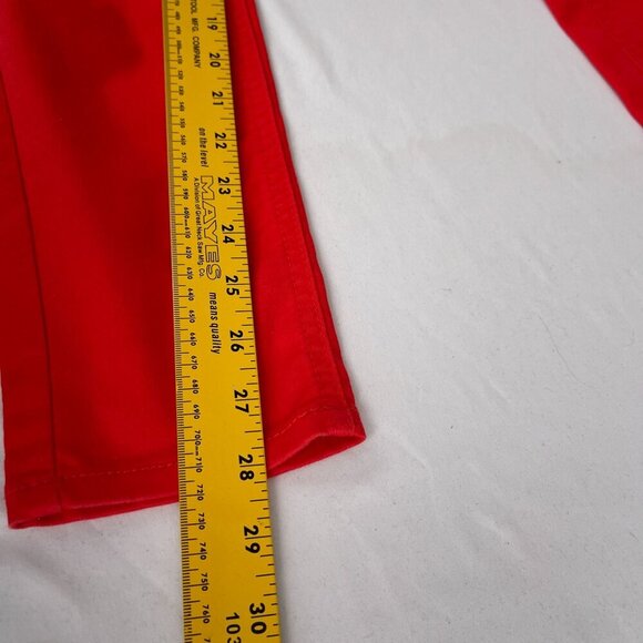 Love Fire Skinny Red Denim Jeans Double Button Stretch Womens Junior 5 - Picture 12 of 13